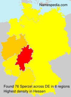 Surname Sperzel in Germany