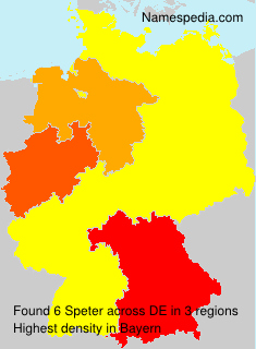 Surname Speter in Germany Surname Speter in Germany