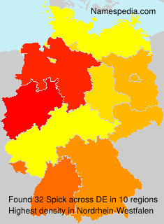 Surname Spick in Germany Surname Spick in Germany