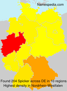 Surname Spicker in Germany Surname Spicker in Germany