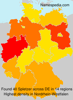 Surname Spletzer in Germany Surname Spletzer in Germany