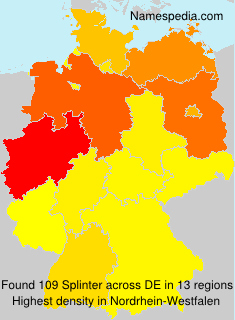 Surname Splinter in Germany Surname Splinter in Germany