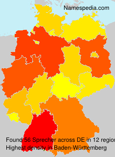 Surname Sprecher in Germany Surname Sprecher in Germany