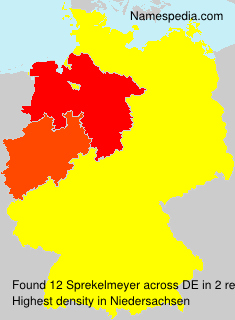 Surname Sprekelmeyer in Germany Surname Sprekelmeyer in Germany