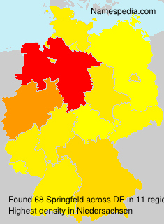 Surname Springfeld in Germany Surname Springfeld in Germany