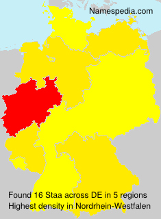 Surname Staa in Germany Surname Staa in Germany
