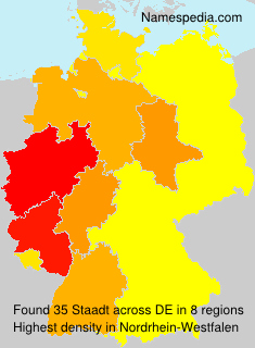 Surname Staadt in Germany Surname Staadt in Germany