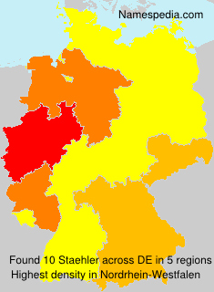 Surname Staehler in Germany Surname Staehler in Germany