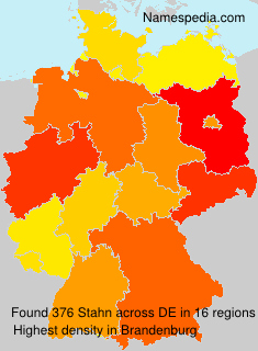 Surname Stahn in Germany Surname Stahn in Germany