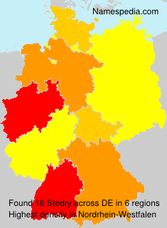 Surname Stedry in Germany Surname Stedry in Germany