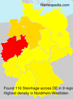 Surname Steinhage in Germany Surname Steinhage in Germany