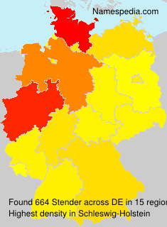 Surname Stender in Germany Surname Stender in Germany
