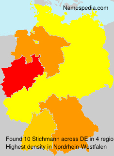 Surname Stichmann in Germany Surname Stichmann in Germany