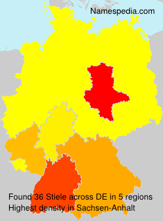Surname Stiele in Germany Surname Stiele in Germany
