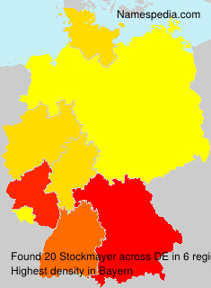 Surname Stockmayer in Germany Surname Stockmayer in Germany