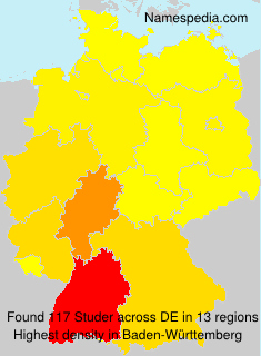 Surname Studer in Germany Surname Studer in Germany
