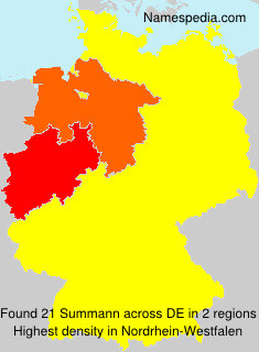 Surname Summann in Germany Surname Summann in Germany