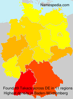 Surname Takacs in Germany Surname Takacs in Germany