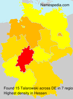 Surname Talarowski in Germany Surname Talarowski in Germany
