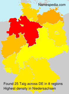 Surname Talg in Germany Surname Talg in Germany