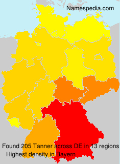 Surname Tanner in Germany Surname Tanner in Germany