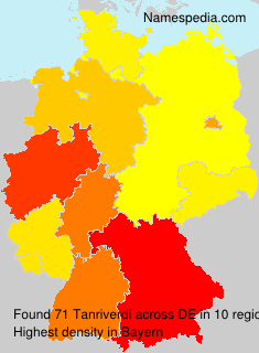 Surname Tanriverdi in Germany Surname Tanriverdi in Germany