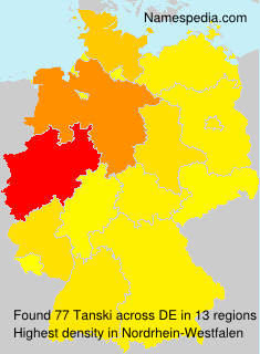 Surname Tanski in Germany Surname Tanski in Germany