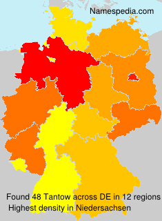 Surname Tantow in Germany Surname Tantow in Germany
