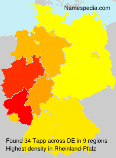 Surname Tapp in Germany Surname Tapp in Germany