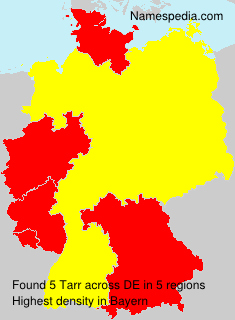 Surname Tarr in Germany Surname Tarr in Germany