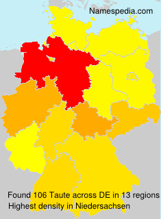 Surname Taute in Germany Surname Taute in Germany