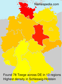 Surname Teege in Germany Surname Teege in Germany