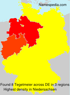 Surname Tegetmeier in Germany Surname Tegetmeier in Germany