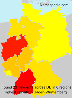 Surname Tekdemir in Germany Surname Tekdemir in Germany