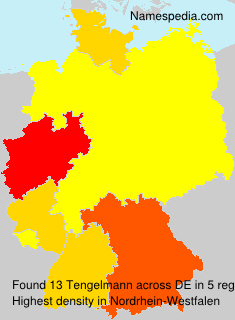 Surname Tengelmann in Germany Surname Tengelmann in Germany