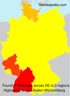 Surname Tenzinger in Germany Surname Tenzinger in Germany