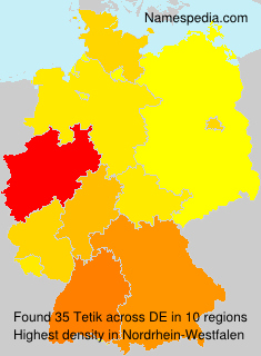 Surname Tetik in Germany Surname Tetik in Germany