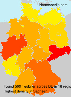 Surname Teubner in Germany Surname Teubner in Germany