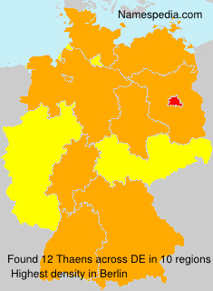 Surname Thaens in Germany Surname Thaens in Germany