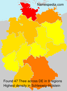 Surname Thee in Germany Surname Thee in Germany