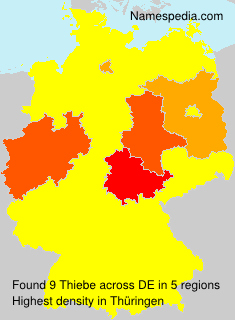 Surname Thiebe in Germany Surname Thiebe in Germany