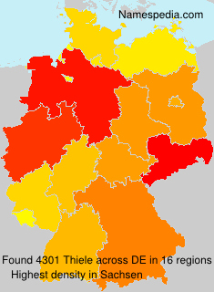Surname Thiele in Germany Surname Thiele in Germany