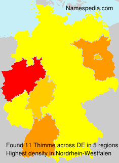 Surname Thimme in Germany Surname Thimme in Germany