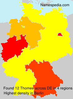 Surname Thomee in Germany Surname Thomee in Germany