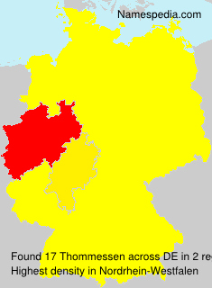 Surname Thommessen in Germany Surname Thommessen in Germany