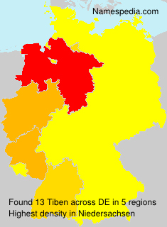 Surname Tiben in Germany Surname Tiben in Germany