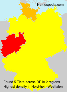 Surname Tiete in Germany Surname Tiete in Germany