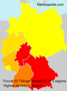 Surname Tillinger in Germany Surname Tillinger in Germany