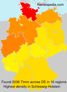 Surname Timm in Germany Surname Timm in Germany