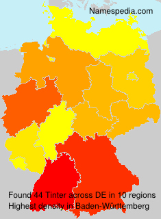 Surname Tinter in Germany Surname Tinter in Germany